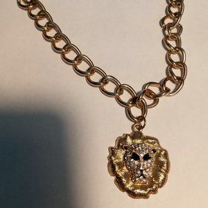 Panther Necklace on Goldtone Chain